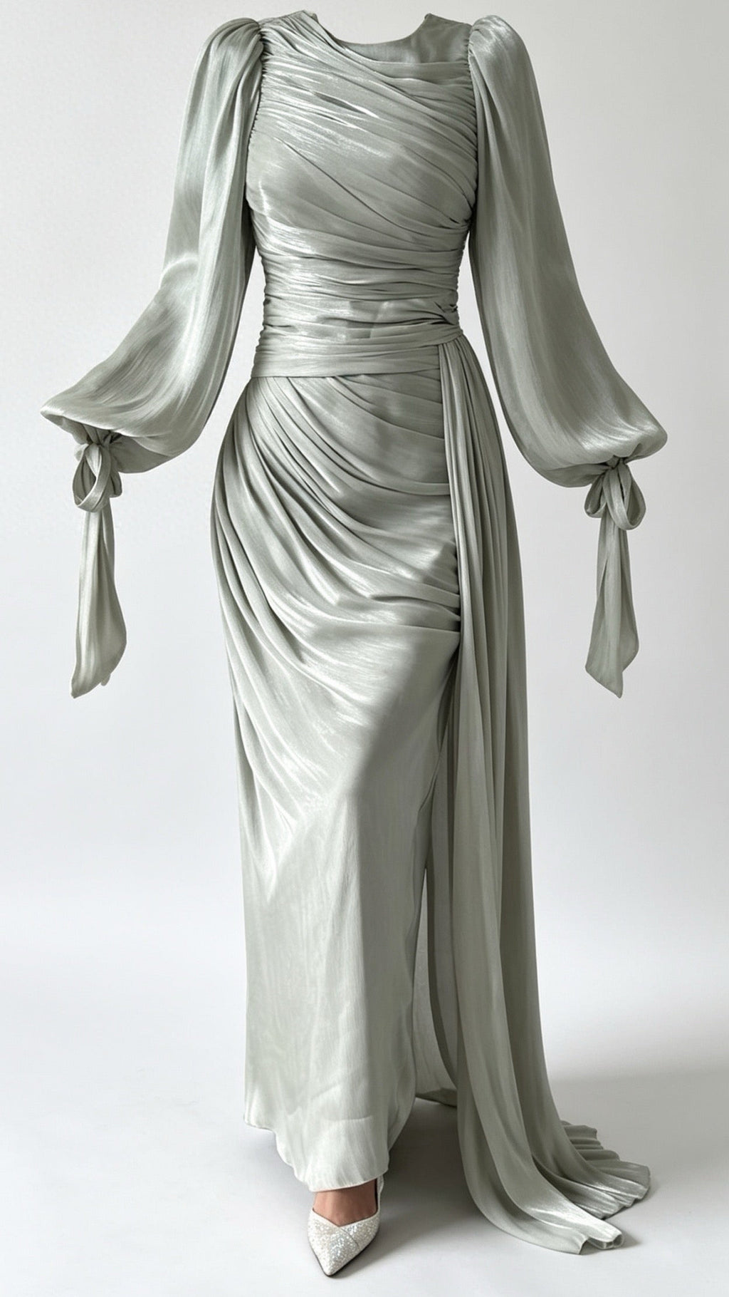 The Opal Drape in Sage Green